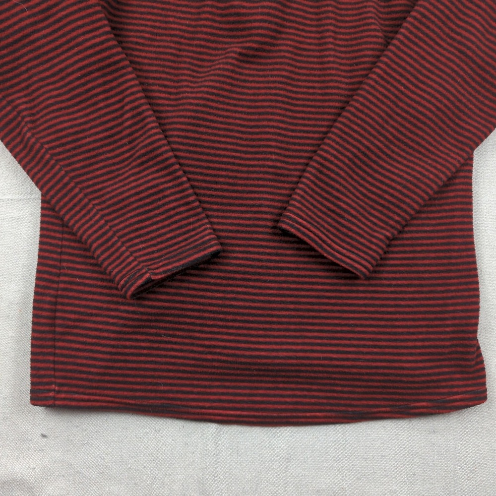 Vtg Patagonia Fleece Jacket Mens Small Red Striped Capilene 1/4 Zip Made in USA - Picture 12 of 13